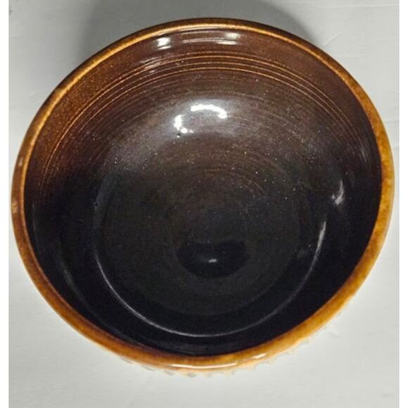 Coventry Parthenon Stoneware ribbed with brown candy glaze signed New - Picture 2 of 7